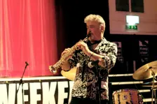 Tim Garland, Jason Rebello – Tim Garland Duo, Battle Jazz Festival, Battle, East Sussex, July 2023. Creator: Brian O'Connor
