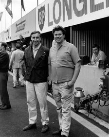 Tim Parnell (right) and Roy Salvadori in 1965. Creator: Unknown