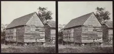 Timber barn on brick stilts, Sussex, 1913. Creator: Walter Edward Zehetmayr