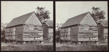 Timber barn on brick stilts, Sussex, 1913. Creator: Walter Edward Zehetmayr