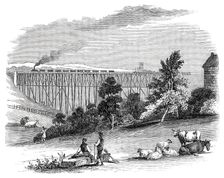 Timber Viaduct on the Darlington and Newcastle Railway, 1844. Creator: Unknown