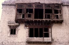 Timber windows, Ladakh, India, 1988. Creator: Amanda Waite