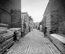 Timber yard, Hampton's Munitions Works, Lambeth, London, 1914-1918. Artist: Bedford Lemere and Company