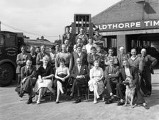 Timber yard workforce, Bolton upon Dearne, South Yorkshire, 1960. Creator: Michael Walters