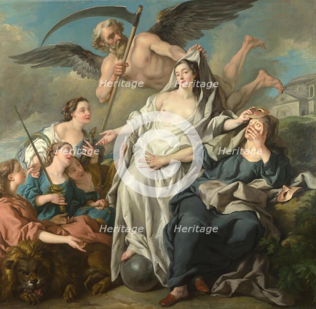 Time unveiling Truth, 1733. Artist: Troy, Jean-François de (1679-1752)