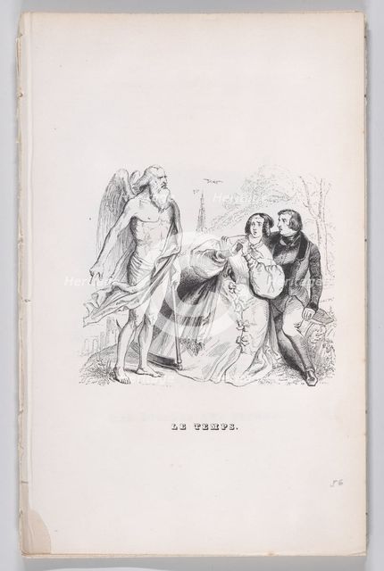 Time from The Complete Works of Béranger, 1836. Creator: Jean Ignace Isidore Gerard.