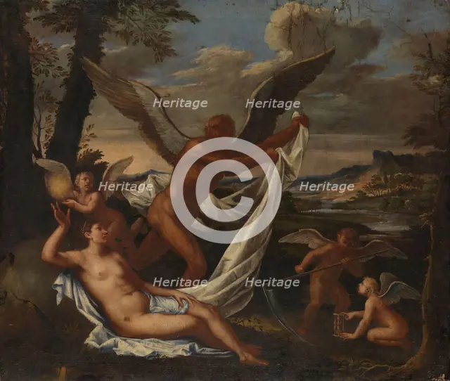 Time reveals the truth, copy after Nicolas Poussin, between 1600 and 1799. Creator: Unknown.
