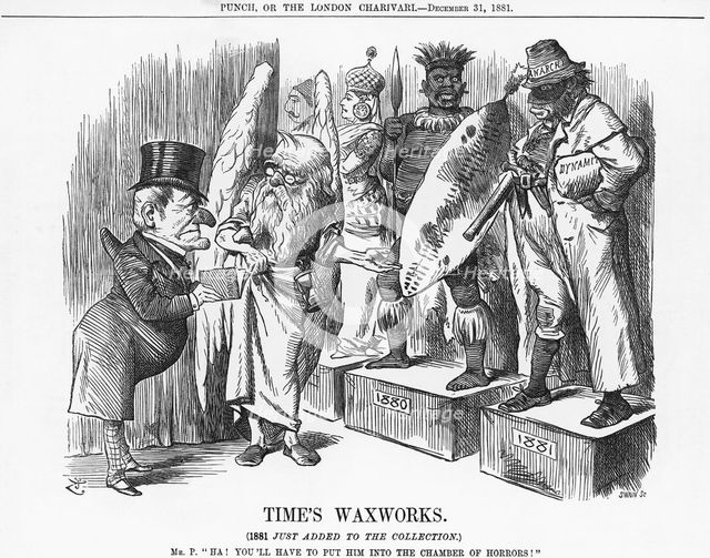 'Time's Waxworks', 1881. Creator: Joseph Swain.