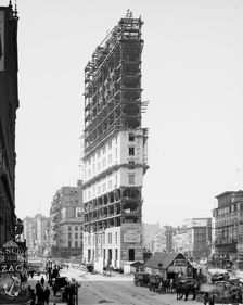 Times Building under construction, New York, N.Y., ca 1904. Creator: Unknown