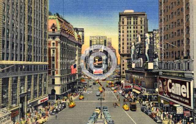 Times Square, New York City, New York, USA, 1951. Artist: Unknown