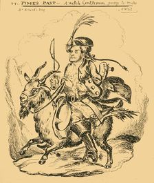 Times Past - A Welch Gentleman going to make a visit 1830. Creator: William Heath