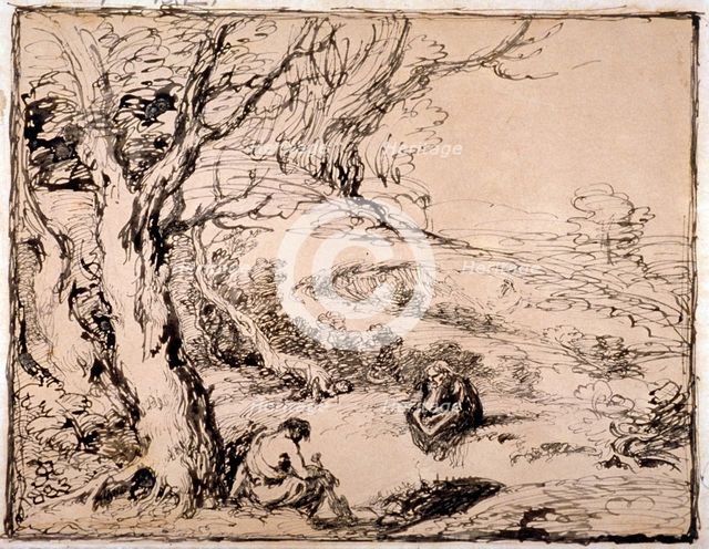 'Timon and Apemantus', 1883. Artist: Sir John Gilbert