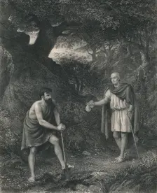 Timon and Flavius (Timon of Athens) c1870. Artist: Charles Cousen