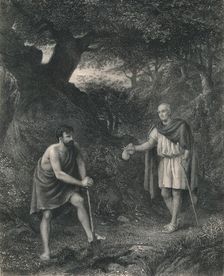 Timon and Flavius (Timon of Athens) c1870. Artist: Charles Cousen