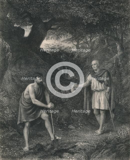 'Timon and Flavius (Timon of Athens)', c1870. Artist: Charles Cousen.