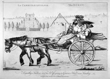 Timothy Tallow, and his wife, going to Graves Hall, on a Sunday 1772. Artist: Anon