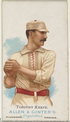 Timothy Keefe, Baseball Player, from World's Champions, Series 1 (N28) for Allen & Ginter ..., 1887. Creator: Allen & Ginter