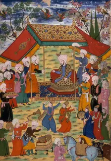 Timur receiving a deputation, 1600. Creator: Unknown