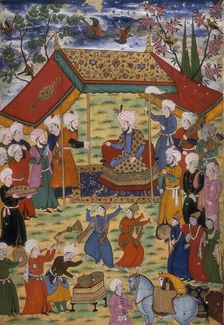 Timur receiving a deputation, 1600. Creator: Unknown