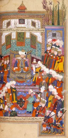 Timur's envoy reading a letter to Bayezid, 1599. Creator: Unknown