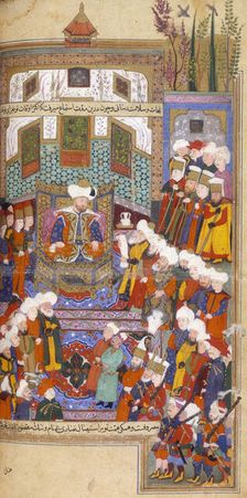 Timur's envoy reading a letter to Bayezid, 1599. Creator: Unknown