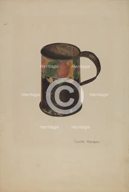 Tin Mug, c. 1940. Creator: Lucille Manson.