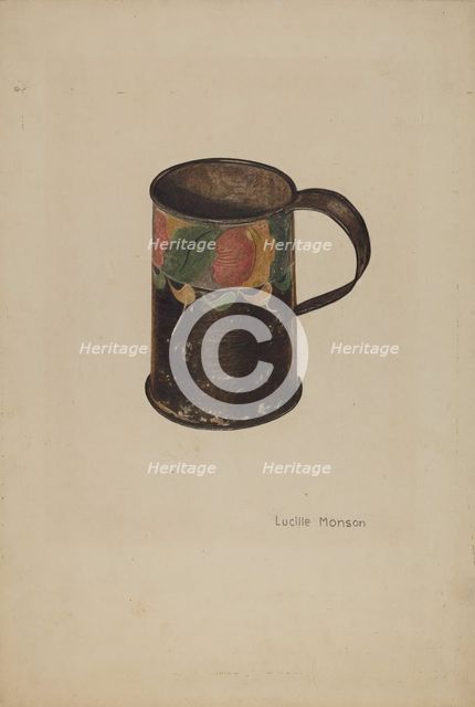 Tin Mug, c. 1940. Creator: Lucille Manson.