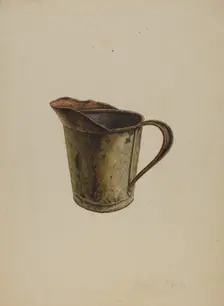 Tin Measuring Cup, c. 1939. Creator: Russell Madole