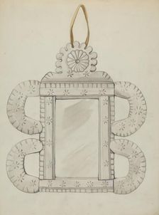 Tin Mirror Frame, c. 1936. Creator: Majel G. Claflin
