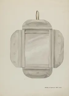 Tin Mirror Frame, c. 1937. Creator: Majel G. Claflin