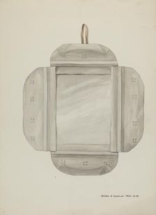 Tin Mirror Frame, c. 1937. Creator: Majel G. Claflin