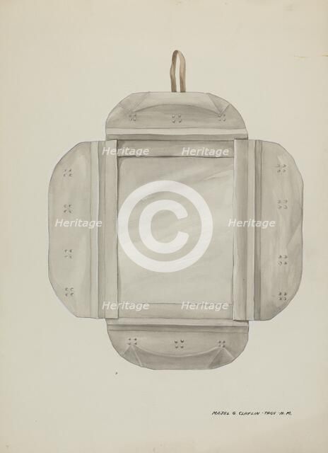 Tin Mirror Frame, c. 1937. Creator: Majel G. Claflin.