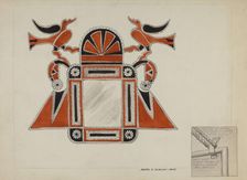 Tin Mirror Frame, c. 1937. Creator: Majel G. Claflin