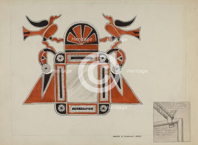 Tin Mirror Frame, c. 1937. Creator: Majel G. Claflin.