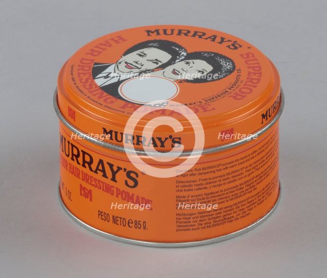 Tin of Murray's Superior Hair Dressing Pomade, 2014. Creator: Murray's.