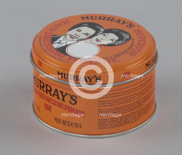 Tin of Murray's Superior Hair Dressing Pomade, 2014. Creator: Murray's.