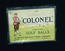 Tin of Colonel golf balls, c1909. Creator: Unknown
