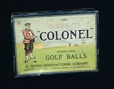 Tin of Colonel golf balls, c1909. Creator: Unknown