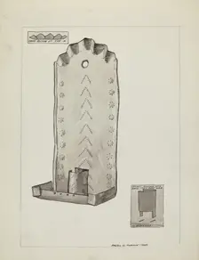 Tin Candle Sconce, 1935/1942. Creator: Majel G. Claflin