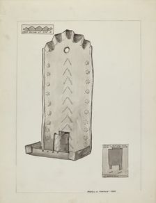 Tin Candle Sconce, 1935/1942. Creator: Majel G. Claflin