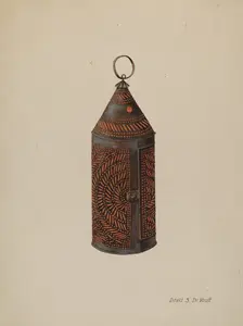Tin Lantern, c. 1941. Creator: David S De Vault