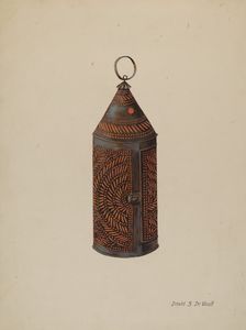 Tin Lantern, c. 1941. Creator: David S De Vault