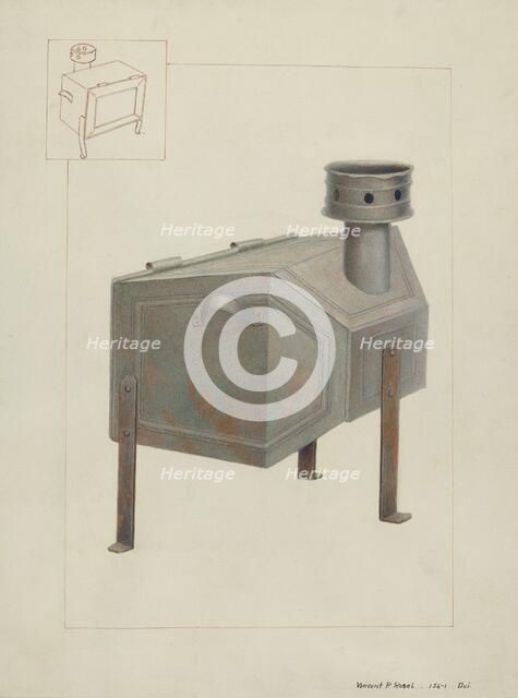 Tin Stove, c. 1937. Creator: Vincent P. Rosel.