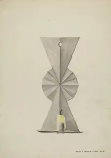Tin Sconce, 1935/1942. Creator: Majel G. Claflin