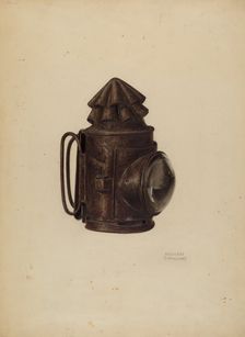 Tin Spot Lamp, c. 1939. Creator: Andrew Topolosky