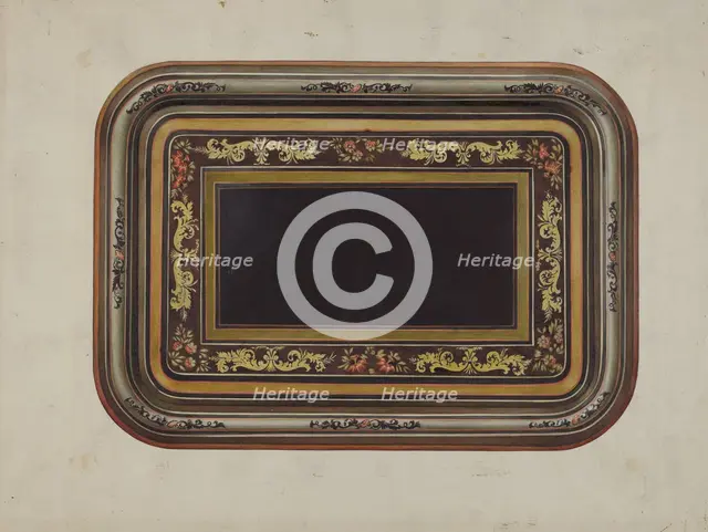 Tin Tray, c. 1937. Creator: Victor F. Muollo.