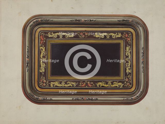 Tin Tray, c. 1937. Creator: Victor F. Muollo.