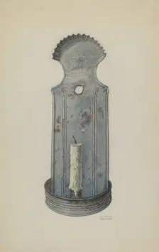 Tin Wall Sconce, c. 1939. Creator: Luther D. Wenrich