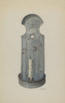 Tin Wall Sconce, c. 1939. Creator: Luther D. Wenrich