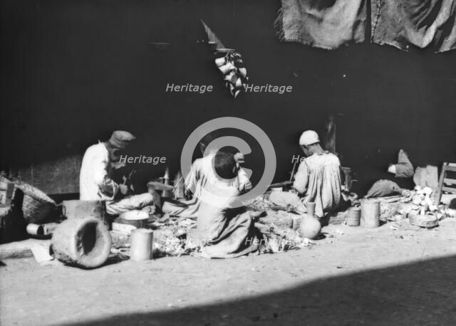 Tin workers, Cairo, Egypt, late 19th or early 20th century. Artist: Unknown
